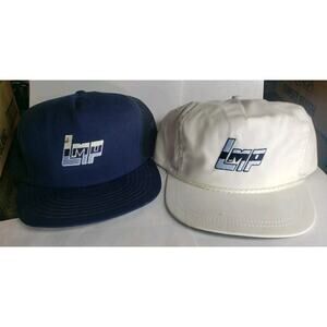 Lot Of 2 LMP Steel Wire Embroidered Logo Promo Hat Men's Strapback Baseball Cap
